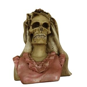 Summit Collection Gothic Bride Skeleton Bust Sculpture Figurine Halloween Decor